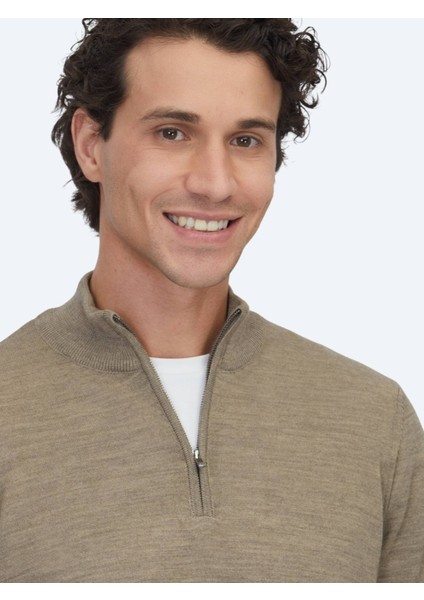 Vizon Bato Yaka Jakarlı Yün Karışımlı Triko Kazak modelleri