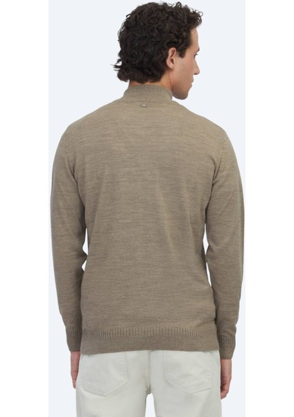 Vizon Bato Yaka Jakarlı Yün Karışımlı Triko Kazak indirimleri