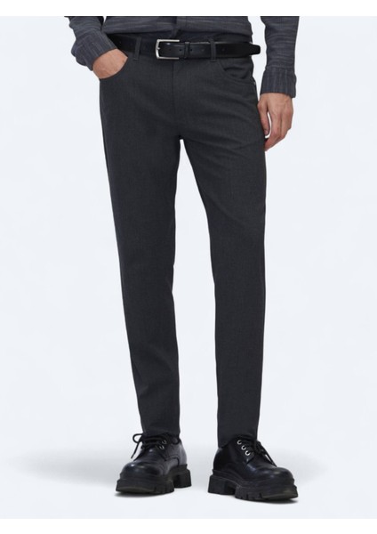Antrasit Dokuma Slim Fit Casual Pantolon fiyatları