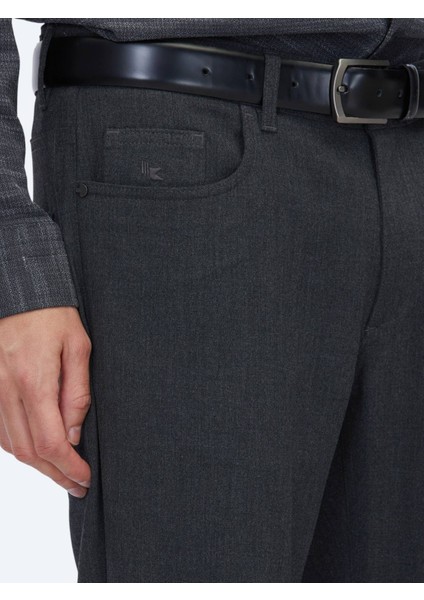 Antrasit Dokuma Slim Fit Casual Pantolon modelleri