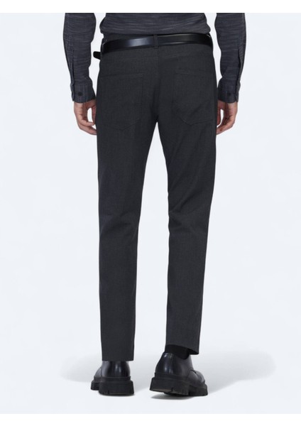 Antrasit Dokuma Slim Fit Casual Pantolon fırsatları