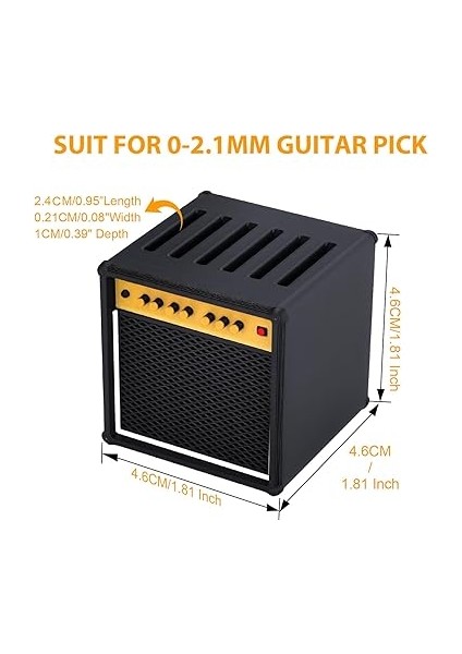 Pena Tutucu, Saklama Kutulu, Gitar Amp Modeli Gitar Penası Tutucu, 5 Selüloit Gitar Penası - Müzisyenler ve Gitaristler Için Komik Hediyeler fiyatları