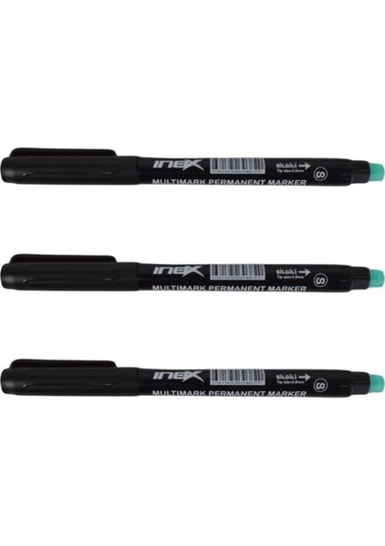 CD Asetat Kalemi S Uç 0.8 mm 3 Lü (Siyah)