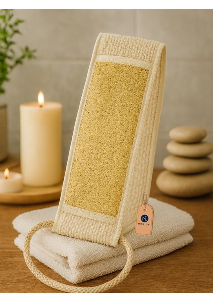Doğal Loofah Kabak Lifi Sırt Kesesi 70 cm | Spa Etkili Duş Kesesi ve Cilt Peelingi