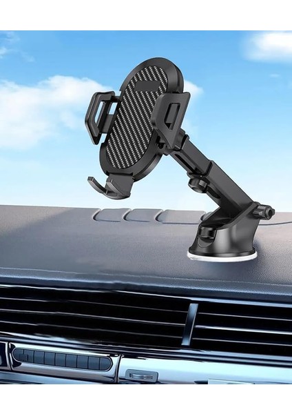 Araç Içi Torpido Üzeri 360° Dönebilen Tasarım Profesyonel Araç Içi Telefon Tutucu Vantuzlu Model iPhone Uyumlu Kullanımı Kolay Güçlü Tutucu Samsung Uyumlu Xiaomi Uyumlu Y12-G2 (Y12-G2)