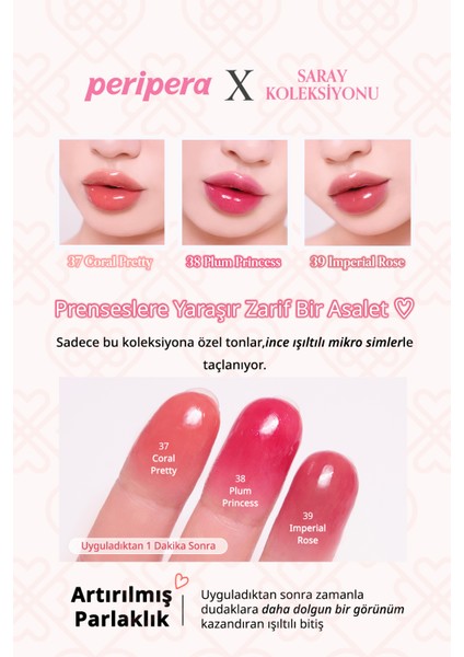 Kalıcı, Pigmentli, Işıltılı, Parlak Bitişli Tint Perıpera Ink Mood Glowy Tint (37 Coral Pretty) modelleri