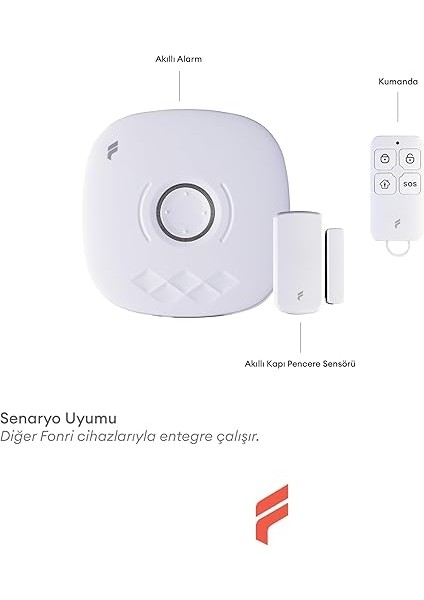 Akıllı Pratik Alarm Seti; Akıllı Alarm, 5 Adet Akıllı Kapı Pencere Sensörü, Kumanda, Yüksek Sesli, 2 Yıl Garanti, Uzaktan Kontrol fırsatları
