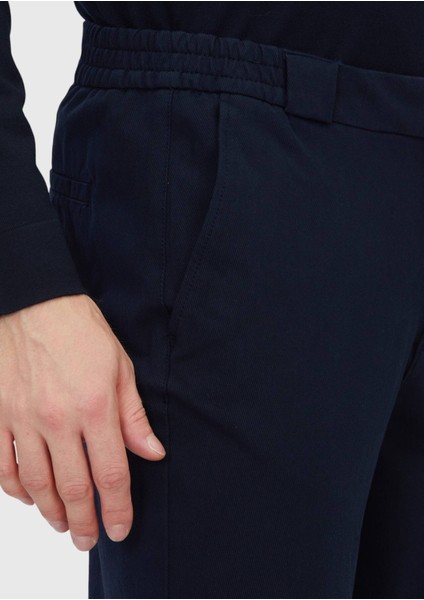 Lacivert Düz Dokuma Jogging Fit Casual Pamuk Karışımlı Pantolon fırsatları