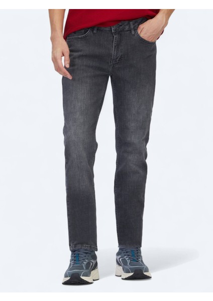 Gri Slim Fit Denim Pamuk Karışımlı Pantolon fiyatları