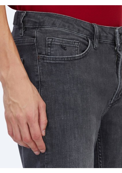 Gri Slim Fit Denim Pamuk Karışımlı Pantolon modelleri