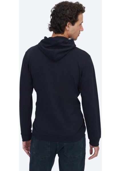 Lacivert Kapüşonlu Sweatshırt