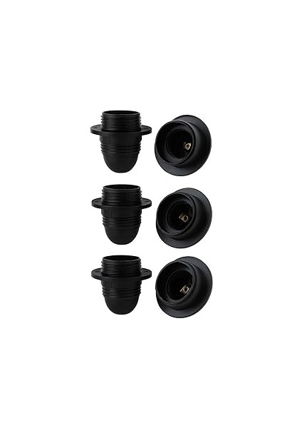 Adet E27 Siyah Italyan Avize Abajur Duyu | Vidalı Bakalit Ampul Duyu | Standart E27 Duy | Avize, Armatür, Sarkıt ve Halat Aydınlatma Uyumlu Örgün fiyatları