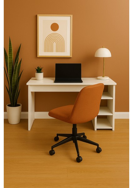 Dexa Çalışma Masası Kitaplıklı Beyaz fiyatları