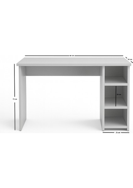 Dexa Çalışma Masası Kitaplıklı Beyaz fırsatları