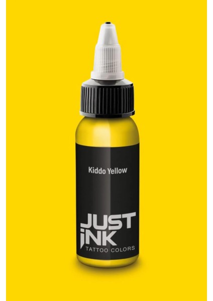 Just Ink Kiddo Yellow Dövme Boyası – Yoğun Sarı, Kalıcı ve Profesyonel - 30 ml