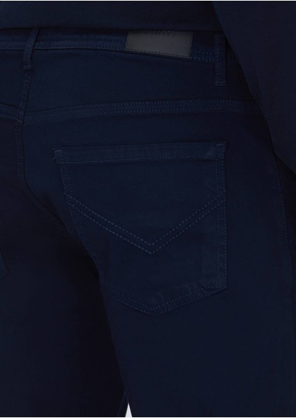 Lacivert Düz Dokuma Slim Fit Casual Pamuk Karışımlı Pantolon fırsatları