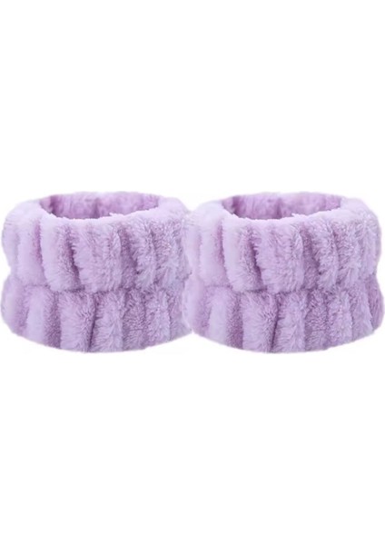 Renkli Havlu Bilek Yıkama Bandı Sporcu Spa Bileklikliği 2 Çift