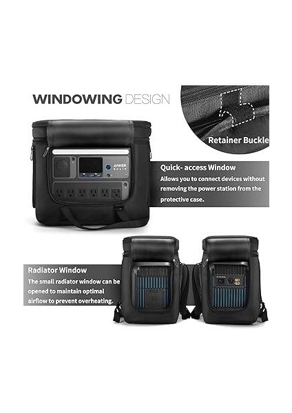 Anker Solıx C1000 Taşınabilir Güç Istasyonu ile Uyumlu Taşıma Çantası, C1000 Güneş Enerjisi Jeneratörü Aksesuarları Için Seyahat Saklama Kılıfı Koruyucu Kapak fırsatları