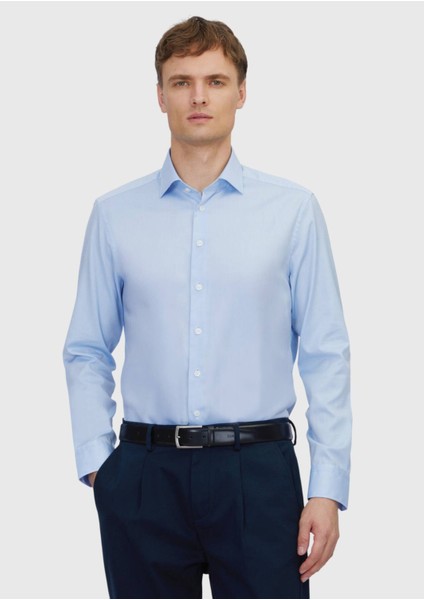 Mavi Regular Fit Dokuma Klasik %100 Pamuk Gömlek