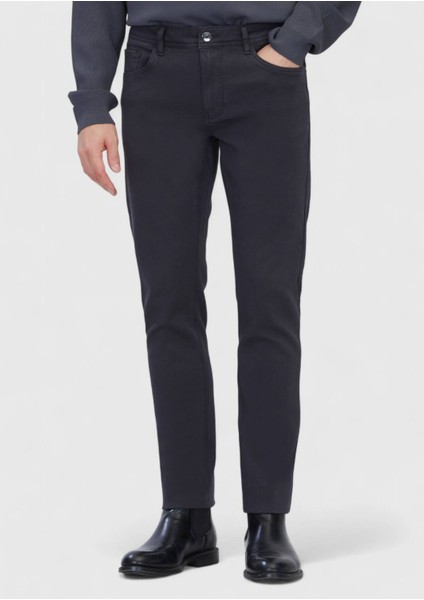 Antrasit Düz Örme Slim Fit Casual Pamuk Karışımlı Pantolon fiyatları