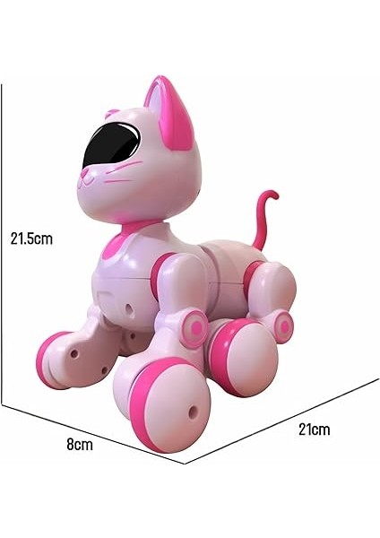 Oyuncak 30 Fonksiyonlu Uzaktan Kumandalı Şarjlı Sesli Işıklı Dokunma Algılama Programlama Robot Kedi ve Köpek (Kedi) fırsatları