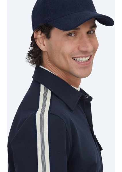 Lacivert Regular Fit Dokuma Overshırt indirimleri