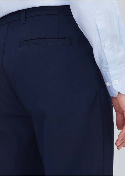 Lacivert Düz Dokuma Jogging Fit Casual Pamuk Karışımlı Pantolon fırsatları