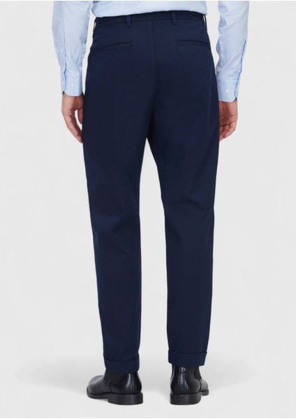 Lacivert Düz Dokuma Jogging Fit Casual Pamuk Karışımlı Pantolon indirimleri