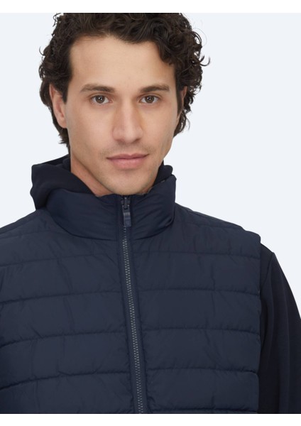 Koyu Mint Regular Fit Dik Yaka Casual Dokuma Spor Yelek indirimleri