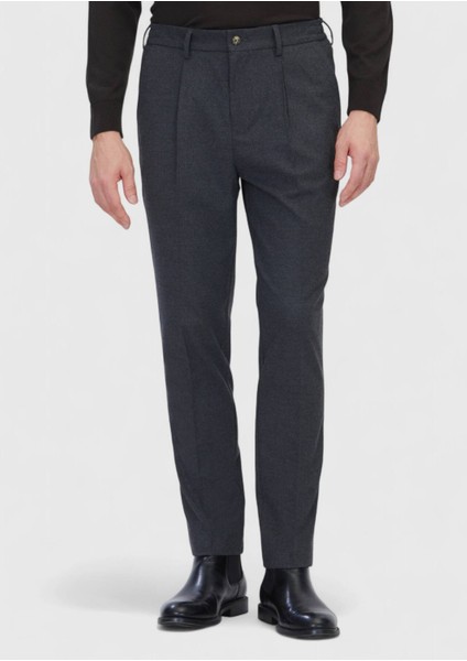 Antrasit Düz Dokuma Modern Fit Casual Pantolon fiyatları