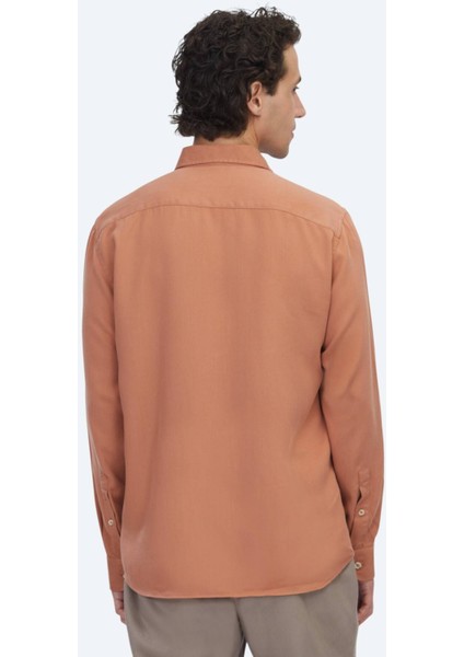 Kiremit Regular Fit Dokuma Casual Gömlek indirimleri