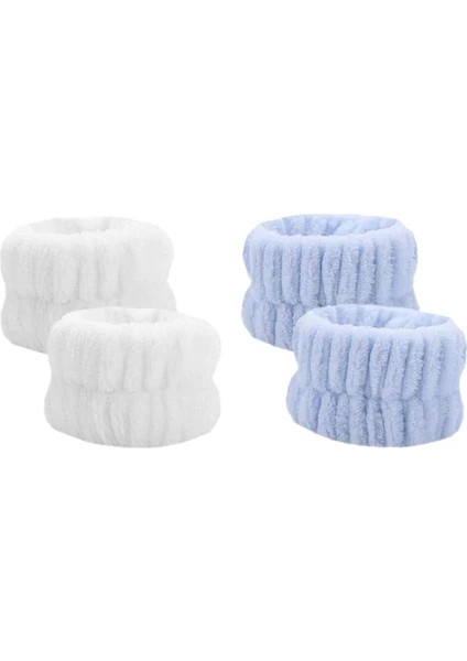 Renkli Havlu Bilek Yıkama Bandı Sporcu Spa Bileklikliği 2 Çift