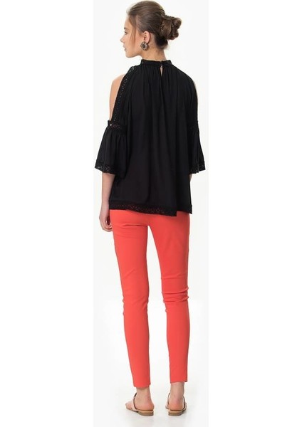 Dar Paça Pantolon Mercan Y1612024_030 modelleri