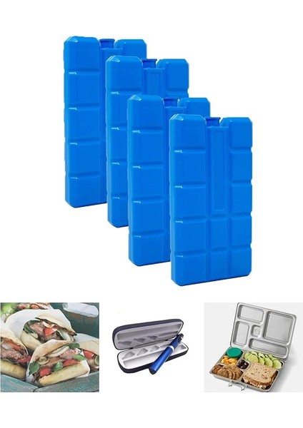 400ML Içi Su Dolu Buz Kasedi 48 Saat Korumalı Buz Aküsü 4 Adet AL4655