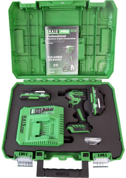 Haıspro Profesyonel Darbeli Vidalama 21 V 2.0 Ah Çift Akülü fiyatları