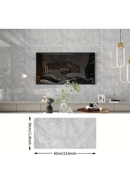 Gri Mermer Desenli Alüminyum Plastik Duvar Sticker modelleri