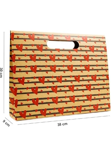 Kalp Harmanı Zarf Model Karton Çanta, Hediye Kutusu fırsatları
