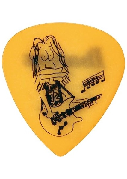 Paul Gilbert Signature Pick, Kısa Gözyaşı Şekli, Ağır (1,0 Mm), Poliasetal, Renk: Sarı, 6'lı Paket fırsatları