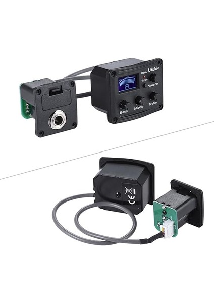 Ukelele Uke Piezo Pikap Preamp 3 Bantlı Eq Ekolayzer Tuner Sistemi, LCD Ekranlı fiyatları