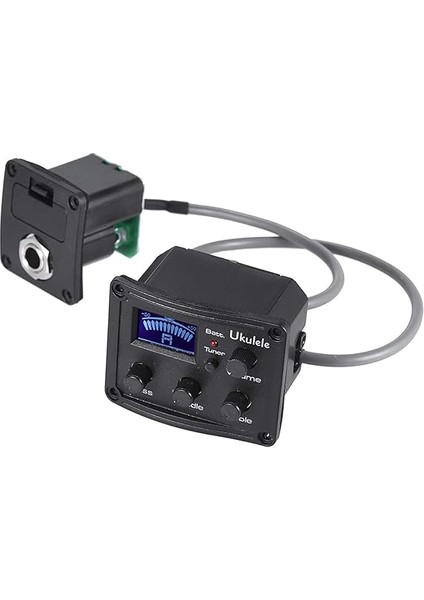 Ukelele Uke Piezo Pikap Preamp 3 Bantlı Eq Ekolayzer Tuner Sistemi, LCD Ekranlı modelleri