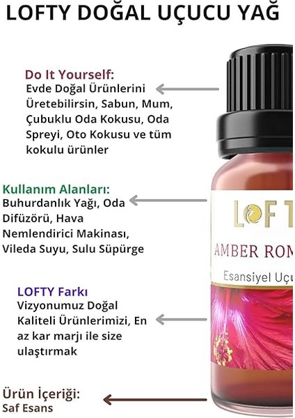 Amber Romantik Uçucu Yağ Buhurdanlık Esansı Oda Kokusu Esansiyel Yağ Buhur Yağı 10ML indirimleri
