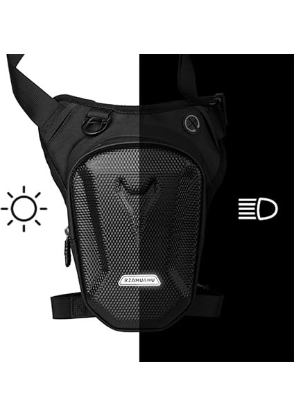 Erkekler ve Kadınlar Için Uyluk Çantası ve Bacak Cebi, Koşu, Bisiklet, Motosiklet, Spor ve Iş Için Spor Bacak Çantası, Siyah, L, Günlük fırsatları