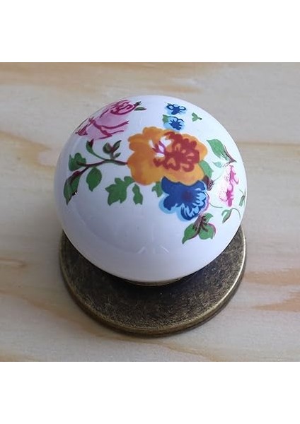 Gerçek Porselen Kulp Çiçekli Düğme Mobilya Mutfak Dolabı Çekmece Dolap Kulpları Kapak Kulpu Kulbu fiyatları