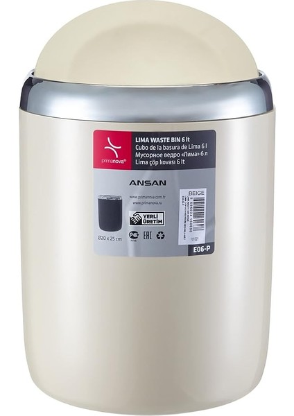 Lima Krom Dekorlu Çöp Kovası, Bej fiyatları