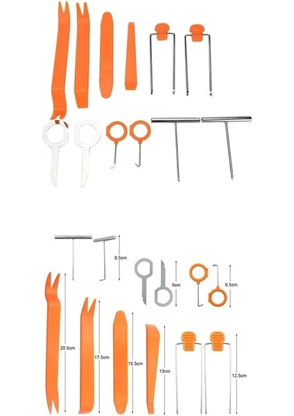 Trim Turncu Oto Torpido Teyp Kapı Sökme Takma Döşeme Aparatı 12Lİ Set