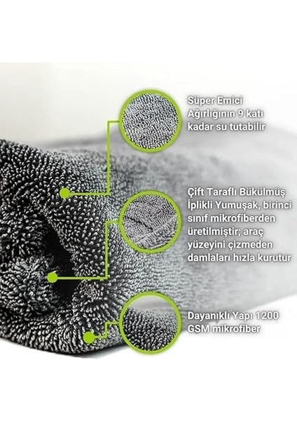 Profesyonel 40X60CM 1200GSM Ultra Kalın Mikrofiber Araç Kurulama Havlusu Oto Yıkama Bezi Kurutma Havlusu fiyatları
