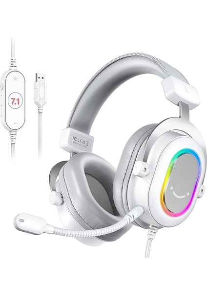 Ampligame H6W Beyaz Mikrofonlu Oyuncu Kulaklığı Bilgisayar ve Yayıncı Kulaklık