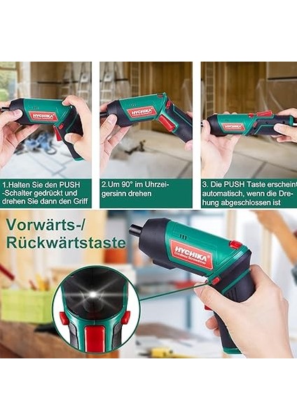 Tornavida 6nm, Hychıka Akülü Tornavida 2000MAH 3.6V, 20 Aksesuar, LED Lamba, Manyetik Mandren, Şarj Cihazı indirimleri