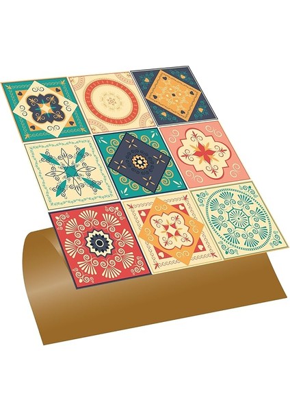 Kendinden Yapışkanlı Fayans Kaplama, Fayans Çıkartması, Duvar Zemin Kaplama Tokyo Desenli Pvc Karo 30X30 cm (11 Adet / 1 M²)