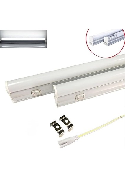 Geldi Mutfak Tezgah Altı Aydınlatma Slim LED Bant Armatür 220 Volt Elektrik Ile Çalışır Mutfak Dolap Altı LED Tezgah Işığı (Beyaz Işık, 5 Watt - 31,5 Cm) fiyatları
